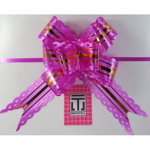 Laço Pronto Rendado Pink 3cm x 48cm